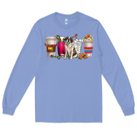 Colony Blue st. bernard dog coffee cups Long Sleeve Tee - texasbilliewilder