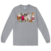 Heather Grey st. bernard dog coffee cups Long Sleeve Tee - texasbilliewilder