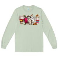 Matcha st. bernard dog coffee cups Long Sleeve Tee - texasbilliewilder