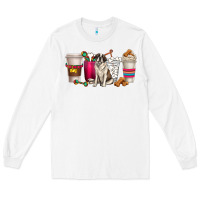 White st. bernard dog coffee cups Long Sleeve Tee - texasbilliewilder
