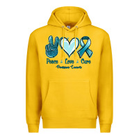 Lemon Peace Love Cure Ovarian Cancer Premium Hoodie - Jasminsmagicworld