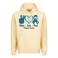 Pina Colada Peace Love Cure Ovarian Cancer Premium Hoodie - Jasminsmagicworld