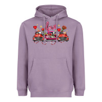 Lavender valentine's day farm trucks farm animals Heavyweight Hoodie - FaDigitalArtStudio