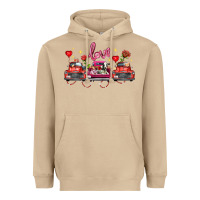 Mushroom valentine's day farm trucks farm animals Heavyweight Hoodie - FaDigitalArtStudio