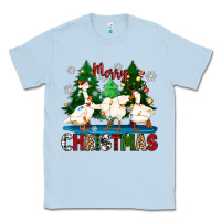 Dusty Blue merry christmas duck Classic Tee - Zillion Design Studio