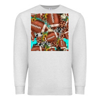 Oatmeal Heather football leopard turquoise cowhide sunflower seamless pattern Premium Sweatshirt - JahusDesignShop