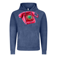 Vintage Denim pink telephone Vintage Hoodie - AdoDesignShop