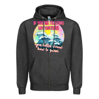 Charcoal Heather if youre testing my waters tbw Zipper Hoodie - texasbilliewilder