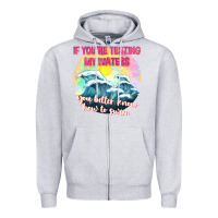 Heather Grey if youre testing my waters tbw Zipper Hoodie - texasbilliewilder