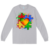 Moon Dust autism puzzle pieces heart Long Sleeve Tee - Zillion Design Studio