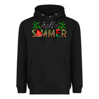 Black hello summer Heavyweight Hoodie - CowhideDigitalArt
