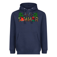 Navy hello summer Heavyweight Hoodie - CowhideDigitalArt