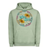 Pigment Oil Green you are inspiration Urban Hoodie - MaliasSmallBusiness