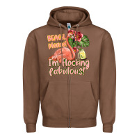 Chestnut im flocking fabulous Zipper Hoodie - texasbilliewilder