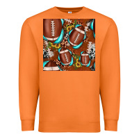 Carrot football leopard gemstone sunflower seamless pattern Premium Sweatshirt - JahusDesignShop