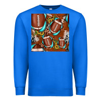 True Royal football leopard gemstone sunflower seamless pattern Premium Sweatshirt - JahusDesignShop
