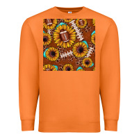 Carrot football leopard sunflower seamless pattern Premium Sweatshirt - JahusDesignShop