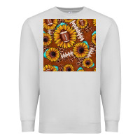Dove Grey football leopard sunflower seamless pattern Premium Sweatshirt - JahusDesignShop