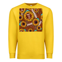 Lemon football leopard sunflower seamless pattern Premium Sweatshirt - JahusDesignShop