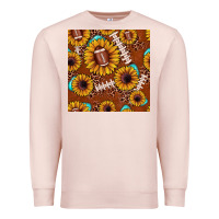 Pale Pink football leopard sunflower seamless pattern Premium Sweatshirt - JahusDesignShop