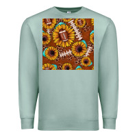 Seafoam football leopard sunflower seamless pattern Premium Sweatshirt - JahusDesignShop