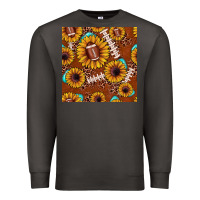 Smoke football leopard sunflower seamless pattern Premium Sweatshirt - JahusDesignShop