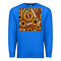 True Royal football leopard sunflower seamless pattern Premium Sweatshirt - JahusDesignShop