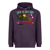 Plum life is better at the beach Heavyweight Hoodie - CowhideDigitalArt