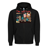 Black i'm just here for the snacks #baseball sister Zipper Hoodie - Zillion Design Studio