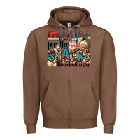 Chestnut i'm just here for the snacks #baseball sister Zipper Hoodie - Zillion Design Studio