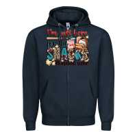 Navy i'm just here for the snacks #baseball sister Zipper Hoodie - Zillion Design Studio