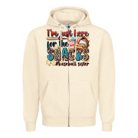 Sandshell i'm just here for the snacks #baseball sister Zipper Hoodie - Zillion Design Studio