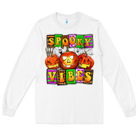 White spooky vibes Long Sleeve Tee - AdoDesignShop