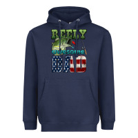 Navy reely awesome dad Heavyweight Hoodie - HRA Design Shop