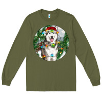 Army Green husky and farm ornament Long Sleeve Tee - RanaPortraitStore
