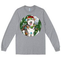 Heather Grey husky and farm ornament Long Sleeve Tee - RanaPortraitStore