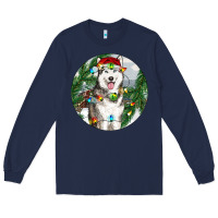 Navy husky and farm ornament Long Sleeve Tee - RanaPortraitStore