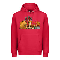 Cardinal Red Barn Farm Animals Premium Hoodie - Jasminsmagicworld