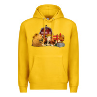 Lemon Red Barn Farm Animals Premium Hoodie - Jasminsmagicworld