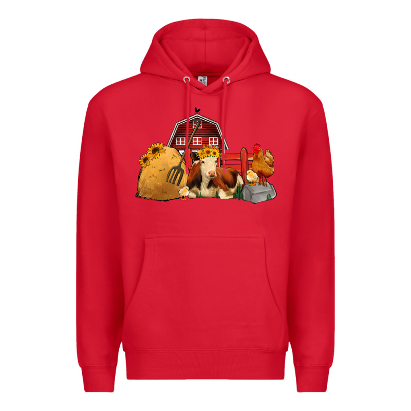 Red Barn Farm Animals Premium Hoodie by Jasminsmagicworld | Teevron