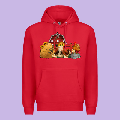 Red Barn Farm Animals Premium Hoodie Designed By Jasminsmagicworld