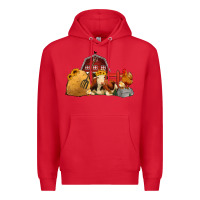 Red Red Barn Farm Animals Premium Hoodie - Jasminsmagicworld