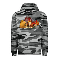 Slate Camo Red Barn Farm Animals Premium Hoodie - Jasminsmagicworld