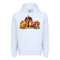 White Red Barn Farm Animals Premium Hoodie - Jasminsmagicworld