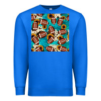 True Royal football turquoise cowhide sunflower seamless pattern Premium Sweatshirt - JahusDesignShop