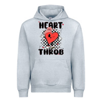Heather Grey heart throb Urban Hoodie - MaliasSmallBusiness