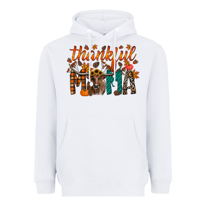 Thankful Mama Longhorn Heavyweight Hoodie by RacoonDesign | Teevron