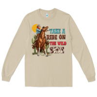 Mushroom take a ride on the wild side with rodeo Long Sleeve Tee - texasbilliewilder