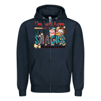 Navy i'm just here for the snacks #baseball brother Zipper Hoodie - Zillion Design Studio
