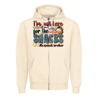 Sandshell i'm just here for the snacks #baseball brother Zipper Hoodie - Zillion Design Studio